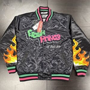 New Headgear Classics Bomber Jacket Fresh Prince Bel‎ Air 90s Satin NWT Size L